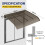 3PCS Window Door Canopy Fixed Awning Porch UV 9