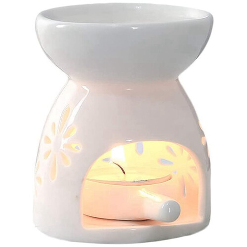 4X Ceramic Diffuser Candle Burner Ceramic Burning Essential Oils Diffusers Aromatic Lamp -Flower 2