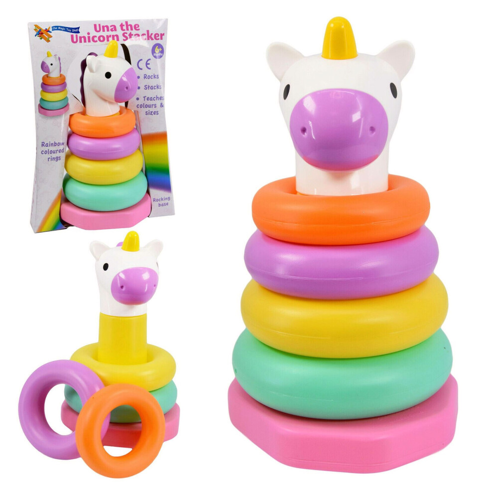 The Magic Toy Shop Una The Unicorn Baby Stacking Rings Montessori Toy Ring Stacker Toddler Activity