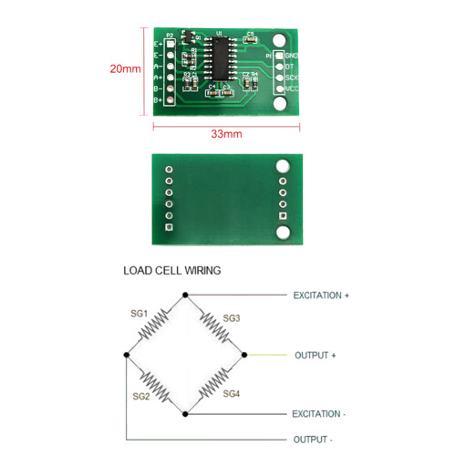 2 Sets Digital Load Cell Weight Sensor Electronic Kitchen Scale + HX711 Weighing AD Module (10Kg)