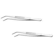 2X Pinça Culinária de Cozinha de Precisão em Aço Inoxidável Pinças Longas Pinças de Metal Pinças Chef