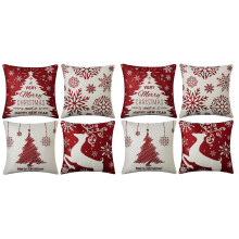 Christmas Pillow Covers 18X18 Set of 8,Farmhouse Christmas Decor for Home,Xmas Decorations Throw Cushion Case for Home