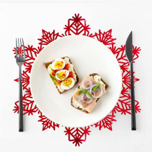 Schneeflocken-Tischsets, Dekorationen, Rote Schneeflocken-Tischsets, KüChentischsets für Weihnachten, Feiertage, Hochzeit, Dekorativ A