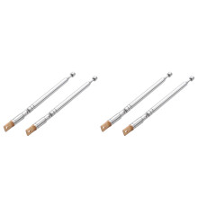 4PCS Replacement 25.4cm 10Inch 5 Sections Telescopic Antenna Aerial for Radio TV