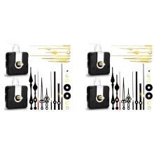 2X Kit Meccanismo Orologio Al Quarzo, Meccanismi Orologio da Parete Sostituzione Alimentata Un Materia, Sostituzione Orologio Parti di Riparazione DIY