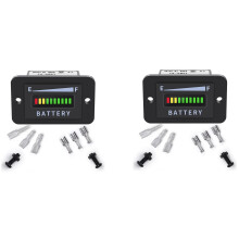 2X Golfkar Batterijmeter 48V LED Batterij-Indicator Batterijmeter Batterijniveaumeter IP65 voor Clubauto, Vorkheftrucks