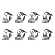 8X 4-Kanaals Video Balun BNC UTP CAT5-Zender voor CCTV/Bewakingscameratrend