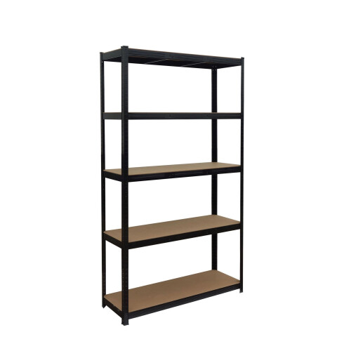Heavy-Duty 5-Shelf Rack, Adjustable, Black 1