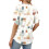 Damen-Sommer-Oberteil mit V-Ausschnitt und-Ivory S 9