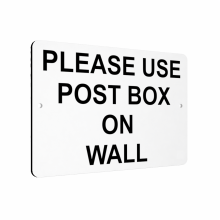 B004 Please Use Post Box On Wall Door Gate House Office Aluminium Composite Sign