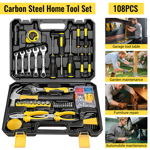 108PCS socket wrench set carbon steel Carrying Case 2