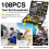 108PCS socket wrench set carbon steel Carrying Case 5