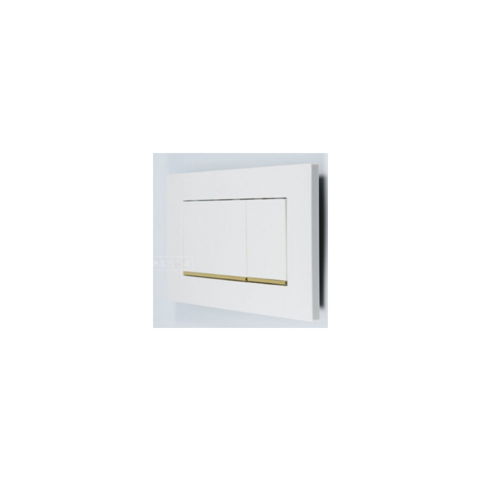 Photos - Toilet Bowl For Geberit Sigma 30 Dual Push Button Flush Plate Actuator Wc Concealed Cistern(White with Gold PVD Inlay Strip)