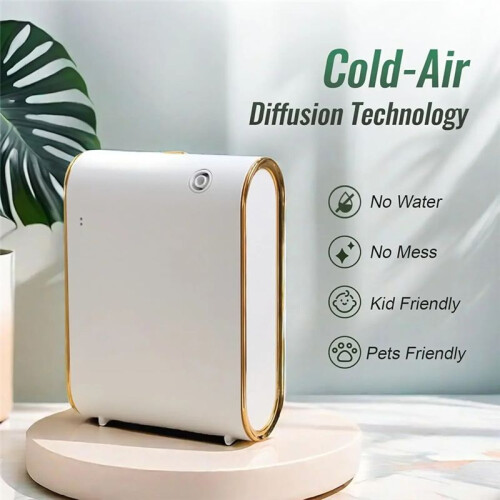Waterless Fragrance Diffuser Machine for Home Essential Oil Diffuser 1500 Sq Coverage Scent Air Diffuse (US),A 2