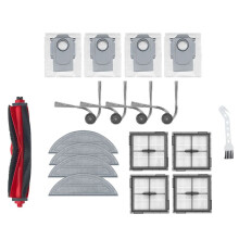 18 Pcs for Q10 VF / Q10 VF+ Sweeper Robot Accessories Roller Side Brush HEPA Filter Mop Pad Dust Bag