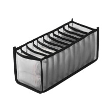 UnderkläDer BH Strumpor Organizer FöRvaring, TväTtbar HopfäLlbar LåDa KläDer Organizer (Svart-11 Grids)