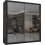 MN Furniture Double Sliding Doors Mirrored Wardrobes Wenge 150cm 2