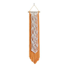 Nordic Leaf Woven Macrame Hanging Boho Garden Tassel Wall Hanging Living Room Bedroom Home Hotel Decor A