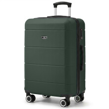 LUGG Jetset 24inch Lightweight Travel Carry On Suitcase, ABS, Water Resistant, Army Green