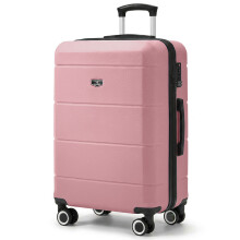 LUGG Jetset 24inch Lightweight Travel Carry On Suitcase, ABS, Water Resistant, Rose Gold