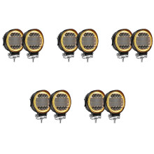 10X, 4 Inch LED Work Light Combo Spot Flood Off Road Driving Amber Fog Lamp