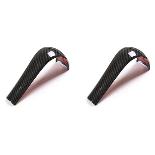2X Carbon Fiber Shift Handle Cover For- 5 Series E60 X3 E83 6 Series E63 X5 E53