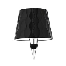 USB Charge LED Wine Bottle Table Lamp with Touch Control 3 Colors Stepless Dimming Ripple Wine Bottle Table Lamp Black
