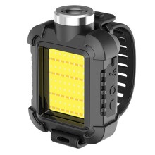 Oplaadbare LED-Lamp voor Polsmontage voor Buitenactiviteiten, Waterdicht IPX5, 3 Standen en SOS, Ideaal voor Kamperen, Fietsen, Zwart