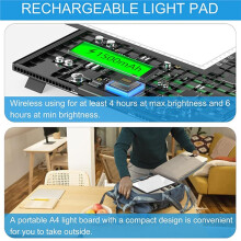 Wiederaufladbares A4-Kopier-Lichtpad mit Typ-C-Anschluss, Ultradünne Diamant-Mal-Lichttafel, LED-Leuchttisch
