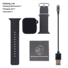 Tragbares Vibrierendes Metronom, Sportuhr mit Lauftaktzählung, Verstellbarem Armband für Alle Gitarren, Klaviere und Trommeln