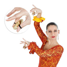 6 Pieces Finger Cymbals Belly Dancing Finger Dance Zills Musical Instrument for Dancer Party Live Performances