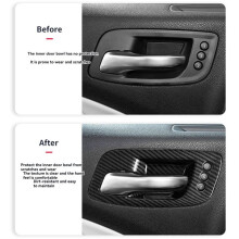 Türgriffmuldenabdeckung Innen, Kratzfest, Decora-Rahmen, für Charger 2011-2021, Schwarze Kohlefaser