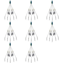 8X Alabama Umbrella Rigs für Bass Stripers Angeln, Süßwasser Angeln Swimbait Köder Rig Satz, Blau