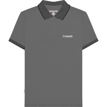 (XL, Steel Grey) Lambretta Mens Two Tone Short Sleeve Collared Cotton Polo Shirt Top