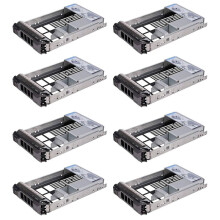 8pcs 3.5 Inch Hard Drive Caddy Tray for  PowerEdge Servers - with 2.5 Inch HDD Adapter NVMe SSD SAS  Bracket