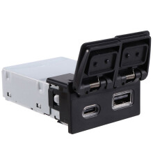 Caricabatterie Doppio USB da 45 W per Auto, Ricarica Rapida QC3.0, Caricabatterie Rapido 85532-0R140 per Senagria per Type-C+USB