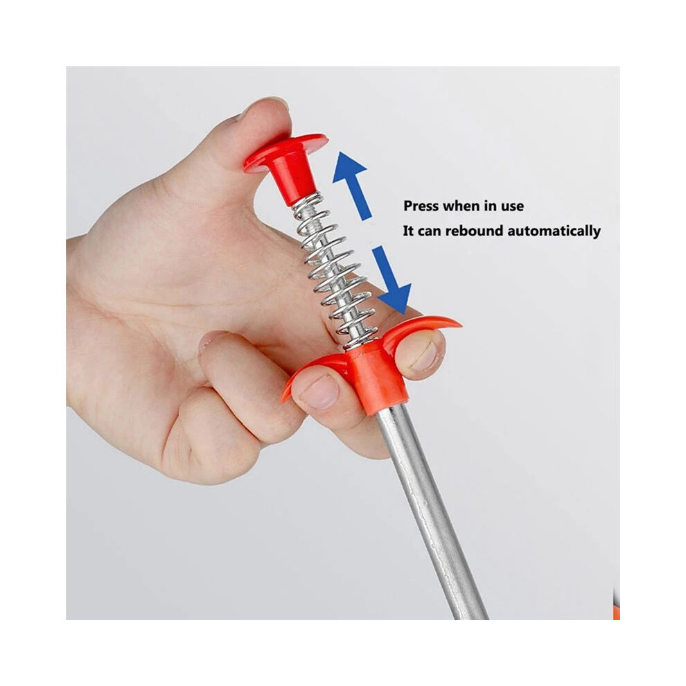 60Cm Spring Pipe Unclogging Tool, Drain Cleaning Stick Blockage Remover Cleaning Home Kitchen Curved Sink Tool 6033805663754