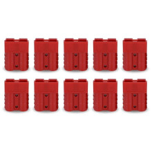 10 STKS voor Anderson Style Stekkerconnector 50A met voor Anderson-Handvat Heftruck Batterij Opladen Snelkoppelingen Kit Rood