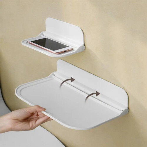 2PCS Portable Bedside Storage Shelf Wall-Mounted Bed  Rack Foldable Hanging Shelf Kitchen Bathroom Storage Holder,C
