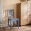 IKEA PINNTORP Stained Pine Chair- Blue 1