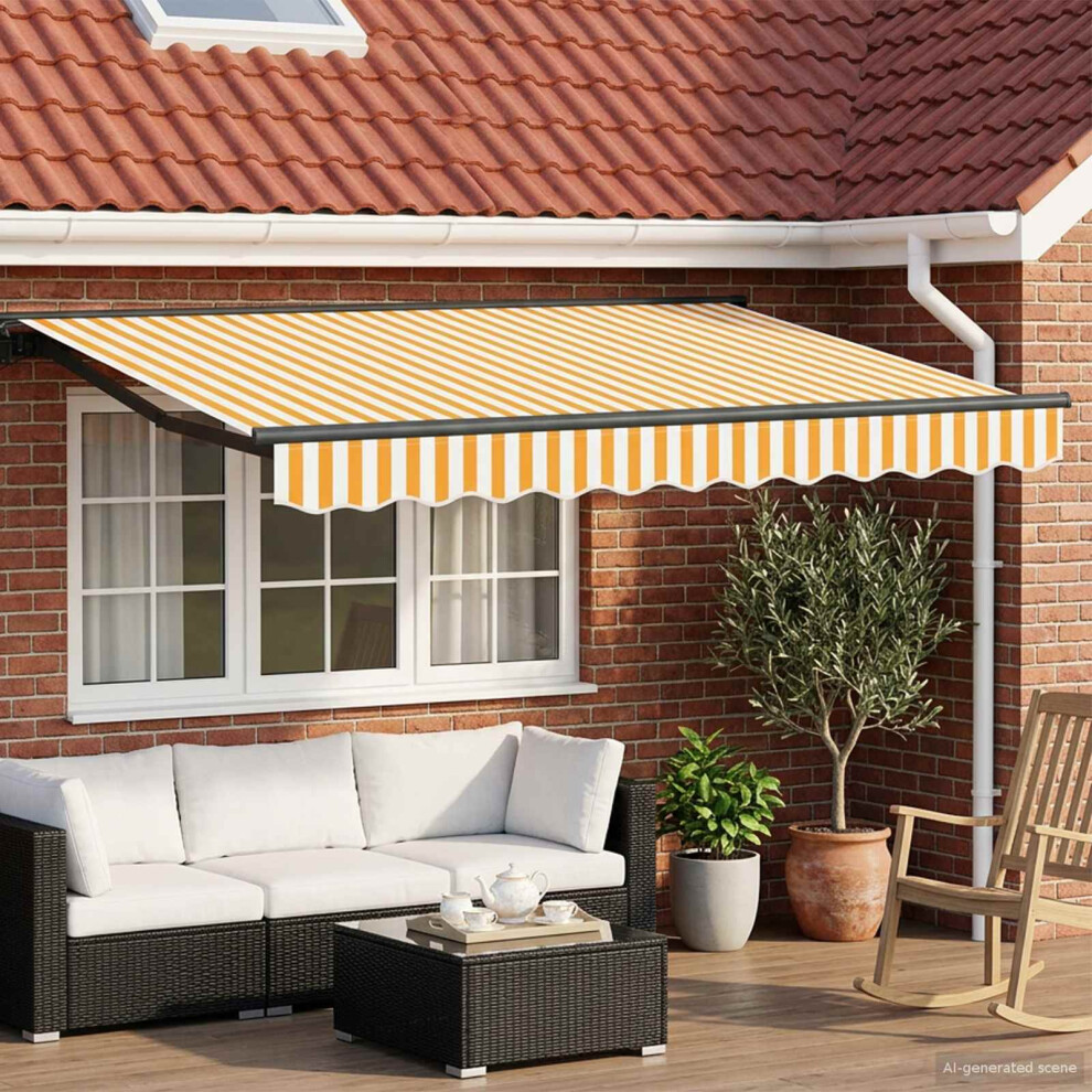 Vidaxl Electric Retractable Awning 3 X 2.5 M Polyester With Pu Coating