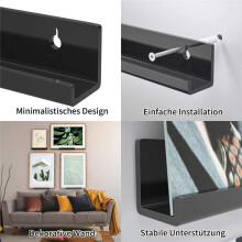 Flytande Hyllor I Akryl Vinylskivor 6-Pack, Akrylskivhylla för Display, HåLlare för Vinylskivor (7 Tum) A