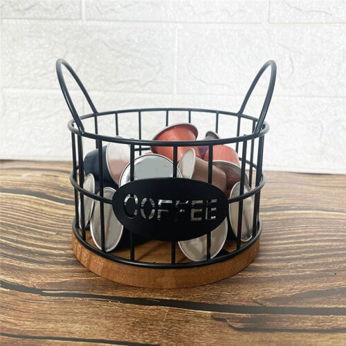 Kaffeepadhalter, KaffeepadbehäLter, Kaffeebar-ZubehöR, Metall-Kaffeepadkorb, Organizer für KüChenarbeitsplatte A 2