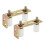 1PCS Patio Door Track Guide Rollers Sliding Door Guide Rollers with L-Pillar Bracket Adjustable Double Nylon Rollers 2