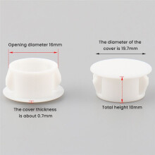 8 Sizes Plastic Hole Plugs Assortment Flush Type Snap in Locking Tube Hole Plugs Furniture Post Pipe Insert End Cap