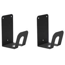 2X Universal EV Charger Cable Holder - Wall Mount Hook for Electric Vehicle Charging Stations, Black