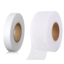 2 Pack Iron Hem Tape No Sew Hem Tape Roll Web Tape with Tape Measure for Garment Clothes DIY Crafts