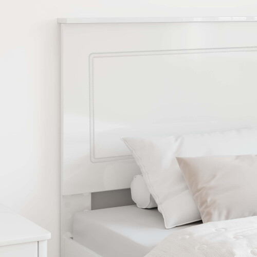 VidaXL vidaXL Headboard Gloss White 100 cm Engineered Wood 1