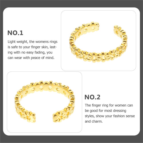 4St Metalen Dames Ring Set Verstelbaar Elegant 2