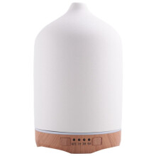 250ML Aromatherapie Ätherisches Öl Diffusor Luftbefeuchter Kühl mit 7 Farb-LED-Lichtern Keramikdiffusor für Zuhause-US-Stecker